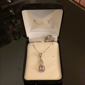 Kay Jewelers Amethyst Necklace & Ring